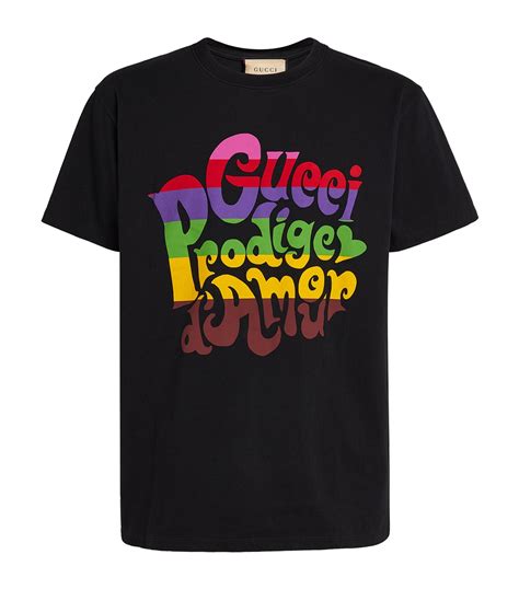 gucci prodige d'amour print t-shirt|gucci polo shirts for men.